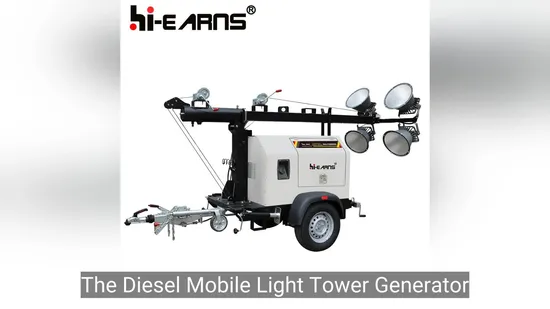 Diesel Mobile Light Tower Generator High-Performance with 8m Mast 4.1kw LED Light